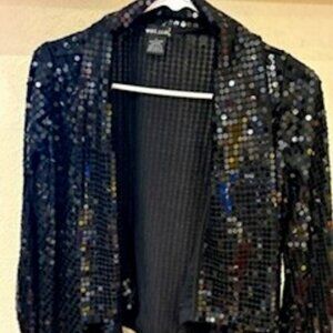 Wet Seal Black Sequin Shrug